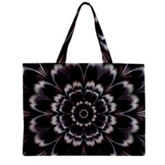Abstract Digital Art Artwork Black White Zipper Mini Tote Bag by Pakrebo