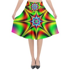 Abstract Art Artwork Fractal Flared Midi Skirt by Pakrebo