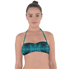 Abstract Art Design Digital Art Halter Bandeau Bikini Top by Pakrebo