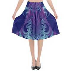 Design Art Digital Art Artwork Flared Midi Skirt by Pakrebo