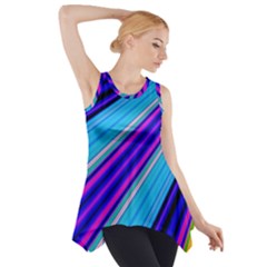 Background Colors Colorful Design Side Drop Tank Tunic by Pakrebo