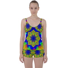 Digital Art Fractal Artwork Flower Tie Front Two Piece Tankini by Pakrebo