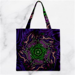 Digital Art Artwork Fractal Pattern Zipper Grocery Tote Bag by Pakrebo