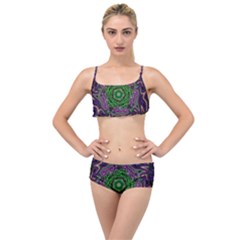 Digital Art Artwork Fractal Pattern Layered Top Bikini Set by Pakrebo