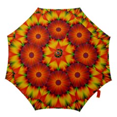 Abstract Digital Art Artwork Yellow Hook Handle Umbrellas (medium) by Pakrebo