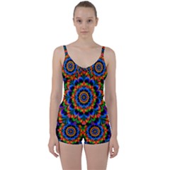 Abstract Digital Art Artwork Tie Front Two Piece Tankini by Pakrebo