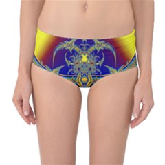 Abstract Art Design Digital Art Mid-waist Bikini Bottoms by Pakrebo