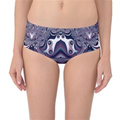 Fractal Art Artwork Design Mid-waist Bikini Bottoms by Pakrebo
