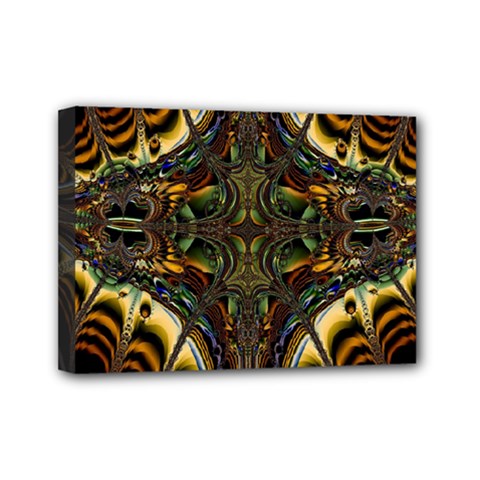 Abstract Art Artwork Fractal Pattern Mini Canvas 7  X 5  (stretched) by Pakrebo