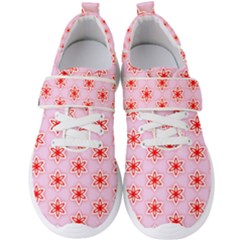 Texture Star Backgrounds Pink Men s Velcro Strap Shoes by HermanTelo