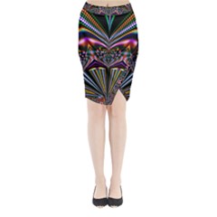Abstract Art Artwork Fractal Design Midi Wrap Pencil Skirt by Pakrebo