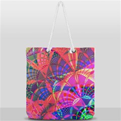 Design Background Concept Fractal Full Print Rope Handle Tote (large) by Pakrebo