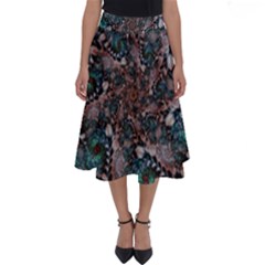 Art Artwork Fractal Digital Art Floral Perfect Length Midi Skirt by Pakrebo