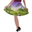 Digital Art Painting Landscape A-line Skater Skirt View2