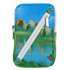 Digital Art Artwork Landscape Boat Belt Pouch Bag (large) by Wegoenart