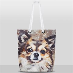 Chihuahua Dog Cute Pets Small Full Print Rope Handle Tote (small) by Wegoenart