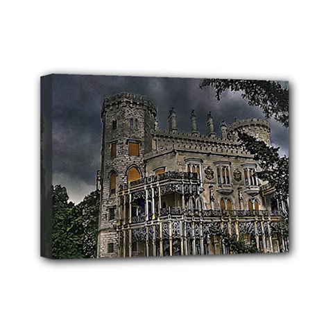 Castle Mansion Architecture House Mini Canvas 7  X 5  (stretched) by Wegoenart