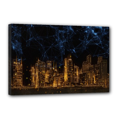 Architecture Buildings City Canvas 18  X 12  (stretched) by Wegoenart