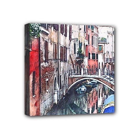 Venice Water Laguna Italy Mini Canvas 4  X 4  (stretched) by Wegoenart