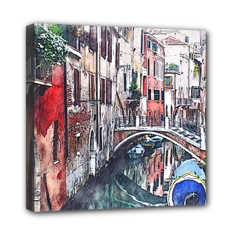 Venice Water Laguna Italy Mini Canvas 8  X 8  (stretched) by Wegoenart
