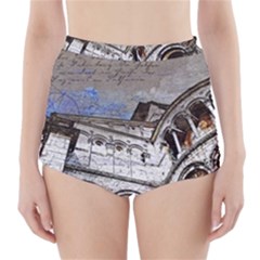 Building Architecture Columns High-waisted Bikini Bottoms by Wegoenart