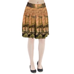 Architecture Buildings City Bridge Pleated Skirt by Wegoenart
