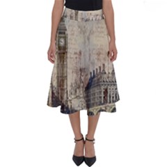 London Westminster Bridge Building Perfect Length Midi Skirt by Wegoenart