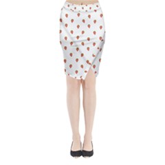 Cartoon Style Strawberry Pattern Midi Wrap Pencil Skirt by dflcprintsclothing