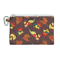 Fire Type Canvas Cosmetic Bag (large) by Mezalola
