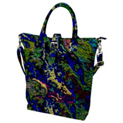 3d Colorful Texture 2                       Buckle Top Tote Bag by LalyLauraFLM