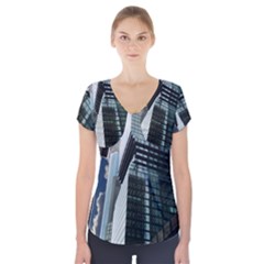 Architecture Frankfurt Reflection Short Sleeve Front Detail Top by Wegoenart