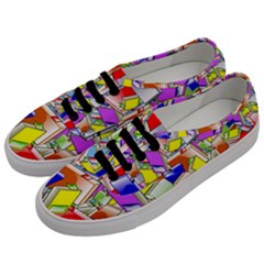 Books Pattern Reading Wallpaper Men s Classic Low Top Sneakers by Wegoenart