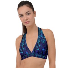 Who Broke The 80s Halter Plunge Bikini Top by designsbyamerianna