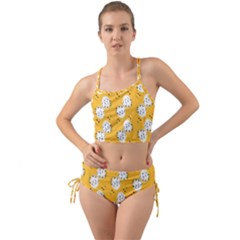 Fluffy Clouds Mustard  Mini Tank Bikini Set by VeataAtticus