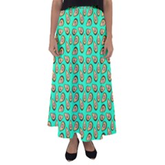 Tropical Aqua Avocadoes Flared Maxi Skirt by snowwhitegirl