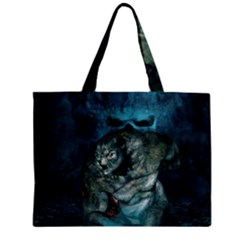 Aweome Troll With Skulls In The Night Zipper Mini Tote Bag by FantasyWorld7