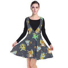 Electric Love  Plunge Pinafore Dress by Mezalola