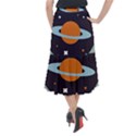 Planet Orbit Universe Star Galaxy Midi Mermaid Skirt View2