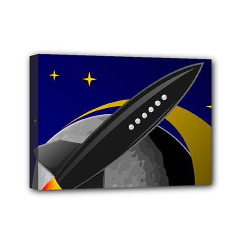Science Fiction Sci Fi Sci Fi Logo Mini Canvas 7  X 5  (stretched) by Pakrebo