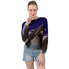 Science Fiction Sci Fi Sci Fi Logo Banded Bottom Chiffon Top by Pakrebo