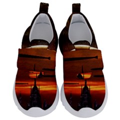 Science Fiction Digital Illustration Kids  Velcro No Lace Shoes by Pakrebo