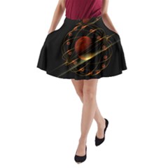 Fractal Digital Art A-line Pocket Skirt by Pakrebo