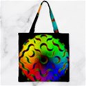 Ball Sphere Digital Art Fractals Zipper Grocery Tote Bag View1