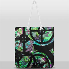 Design 11 Full Print Rope Handle Tote (large) by TajahOlsonDesigns