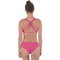 Red with White Polka Dots Criss Cross Bikini Set View2
