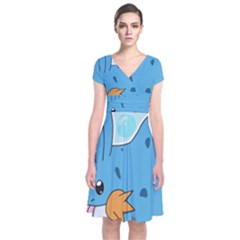 Patokip Short Sleeve Front Wrap Dress by MuddyGamin9