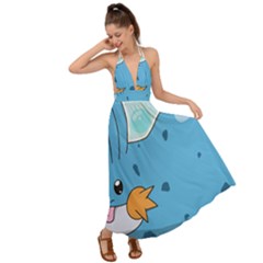 Patokip Backless Maxi Beach Dress by MuddyGamin9