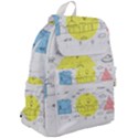 Urban City Skyline Sketch Top Flap Backpack View2