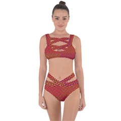 Pattern Textile Structure Abstract Bandaged Up Bikini Set  by Pakrebo