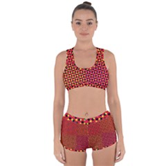 Pattern Textile Structure Abstract Racerback Boyleg Bikini Set by Pakrebo